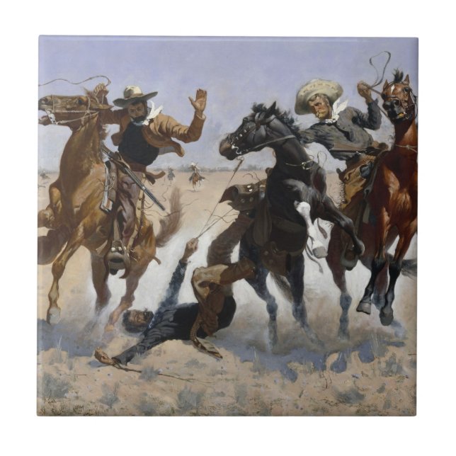 Carreau Frederic Remington - Aider un camarade (Devant)