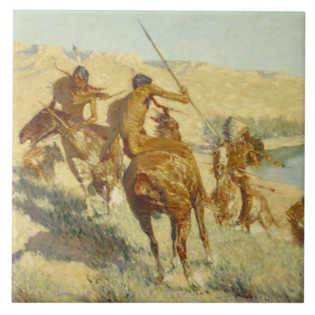 Carreau Frederic Remington - épisode de l'arme à feu de (Devant)