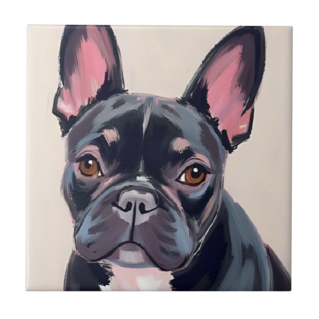 Carreau French Bulldog Dog Painting (Devant)