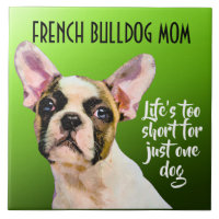 French Bulldog Mom Carrelage en céramique