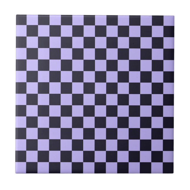 Carreau French lilac checkerboard pattern (Devant)