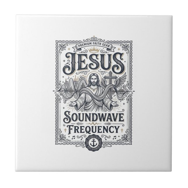 Carreau Fréquence d'onde sonore Jésus Fréquence d'onde son (Devant)