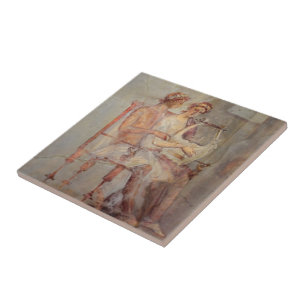 Carreau Fresque d'une leçon de musique, Pompéi