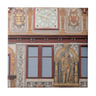 Carreau Fresques du bâtiment de la vieille ville
