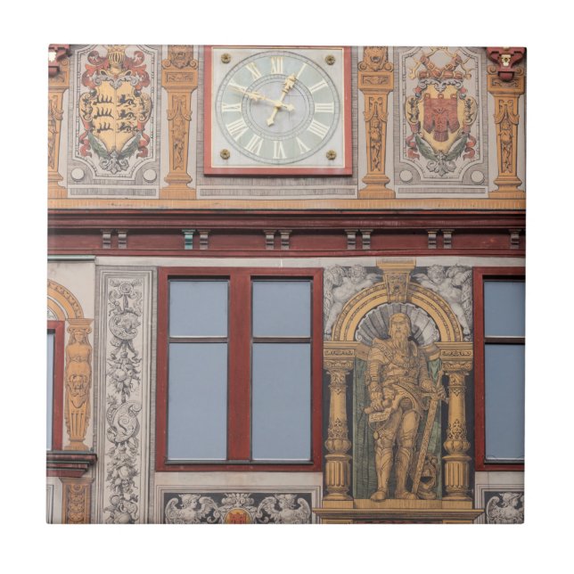 Carreau Fresques du bâtiment de la vieille ville (Devant)