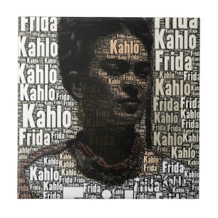 Carreau Frida Kahlo Lettering Portrait