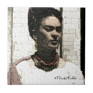 Carreau Frida Kahlo Portrait textile