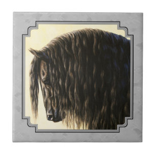 Carreau Friesian Draft Horse Silver Grey