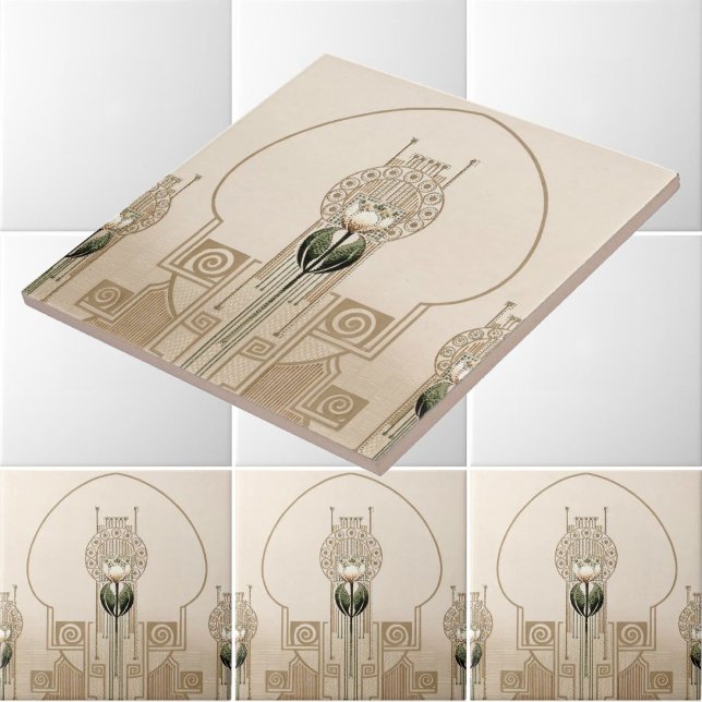Carreau Frieze vintage Tulipes Art Nouveau (Créateur téléchargé)