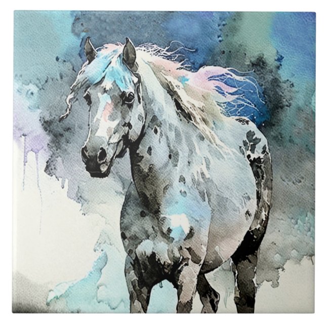 Carreau Frisky Appaloosa Mare Watercolour (Devant)