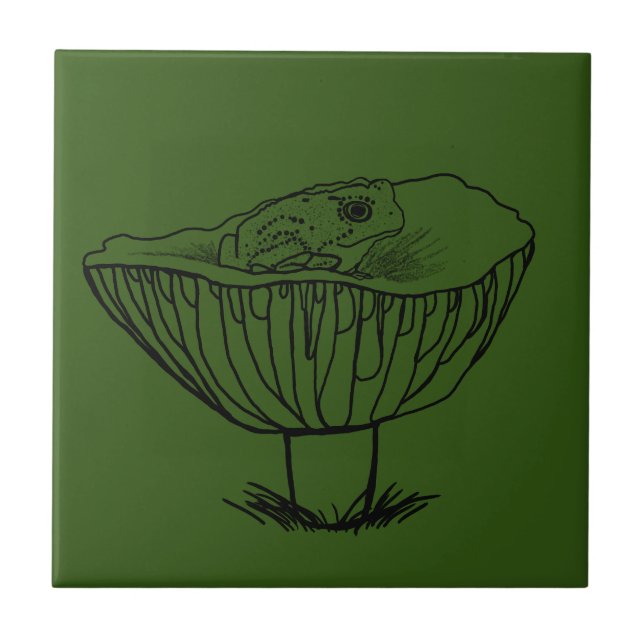 Carreau Froggy sur un champignon (Devant)
