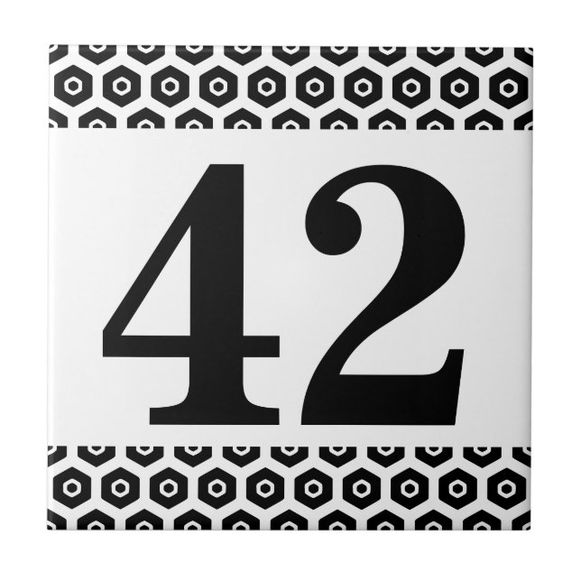 Carreau Frontière hexagonale de tuile de nombre (Devant)