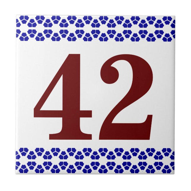 Carreau Frontière octogonale de tuile de nombre (Devant)