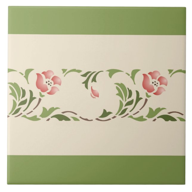 Carreau Frontière "rose " de Hélène adoptive (Devant)