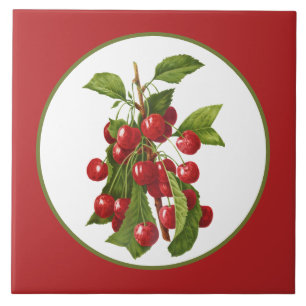 Carreau Fruit de cerise de cuisine Vintage