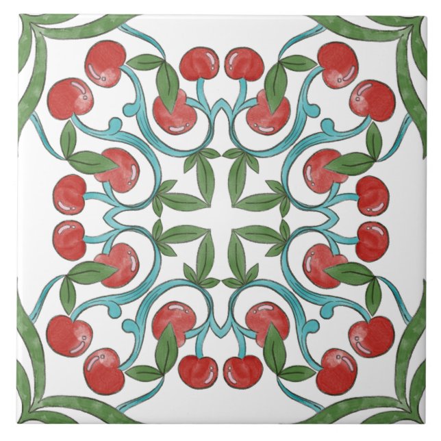 Carreau Fruit en Majolique Italienne (Devant)