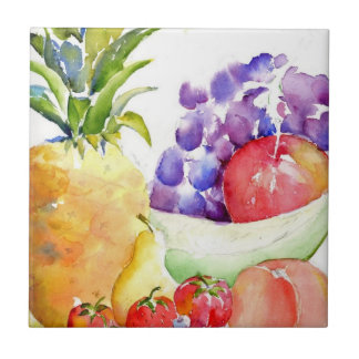 Carreau Fruit frais dans les aquarelles