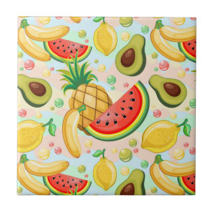 Carreau Fruits d'été frais Motif