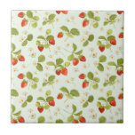Carreau Fruits fraises, Feuilles et fleurs<br><div class="desc">Fraise.</div>