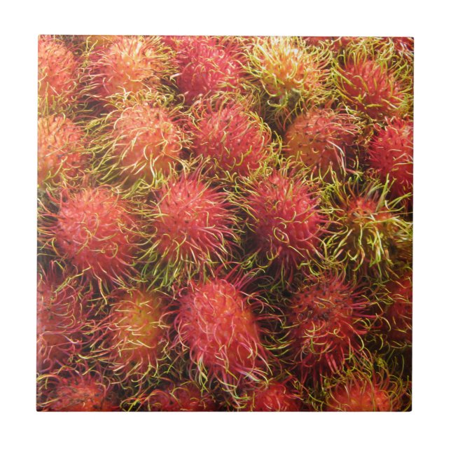 Carreau Fruits tropicaux Rambutan (Devant)