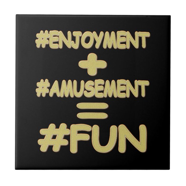 Carreau "FUN EQUATION" Mignonne Expression Design. Command (Devant)