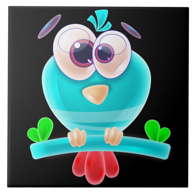 Carreau Funky Birdie Groove Tile (Devant)