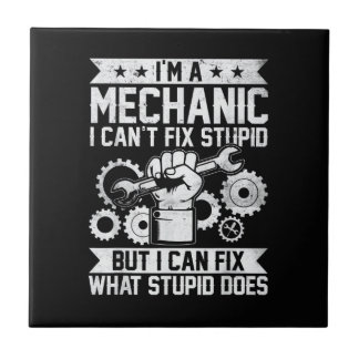 Carreau Funny Car Mechanic Engineer Men Women Kids Auto Me