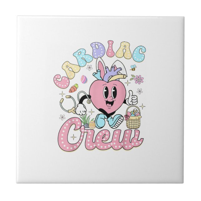 Carreau Funny Cardiac Crew Easter Day CVICU Nurse Cardiolo (Devant)