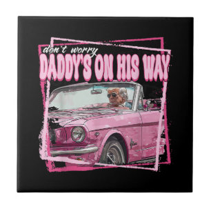 Carreau Funny Daddy's Home Trump Pink 2024 Take America Ba