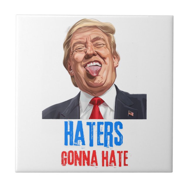 Carreau Funny Haters va détester les citations, drôle dire (Devant)