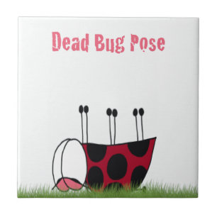 Carreau Funny Ladybug Dead Bug Yoga Pose