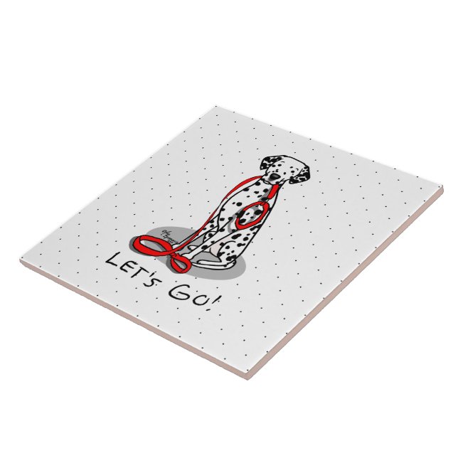 Carreau Funny Let's Go! Walk Dalmatian Dog (black 1) (Côté)