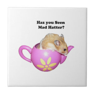 Carreau Funny Mad Hatter Dormouse Alice au pays des mervei