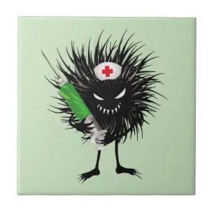 Carreau Funny Nurse mignonne Goth Caractère