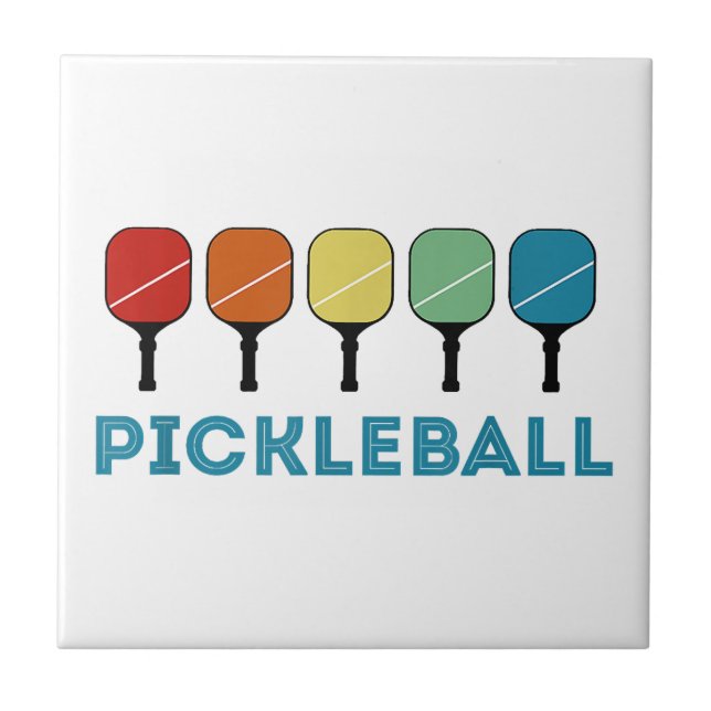 Carreau Funny Pickleball Retro Vintage (Devant)