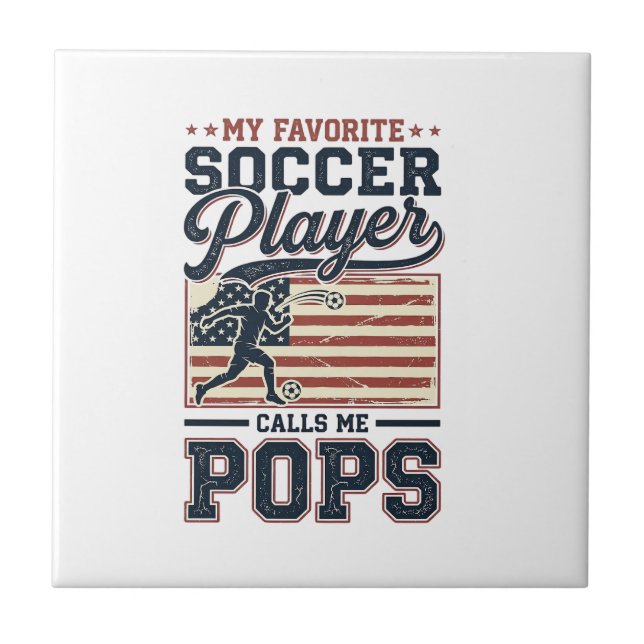 Carreau Funny Soccer Pops Vintage Engraving Conception de  (Devant)