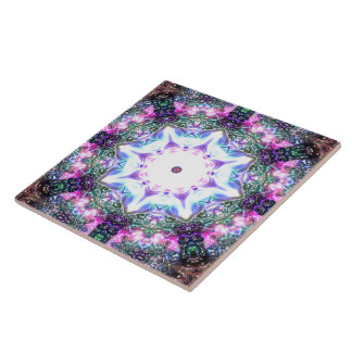 Carreau futuriste artistique brillant floral perse mandala