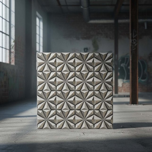 Carreau Futuristic Chrome Relief Silver #18 ID1227 (Créateur téléchargé)