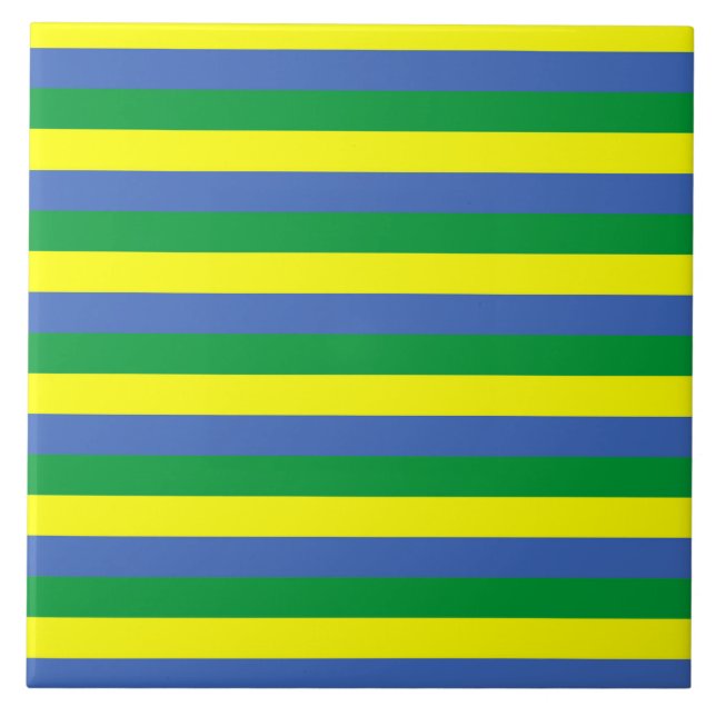 Carreau gabon drapeau rayures symbole du pays vert bleu ja (Devant)