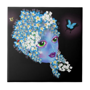 Carreau GAIA Mère Terre Fantastique Art par LeahG