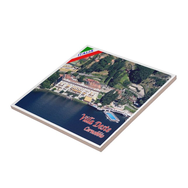Carreau GAL027 CERNOBBIO, Lac de Côme, Italie, (Côté)