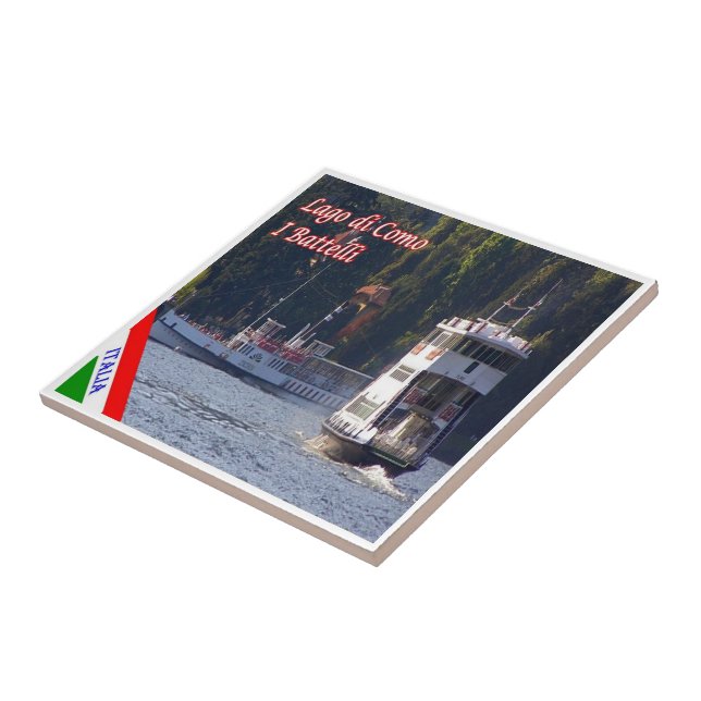 Carreau GAL118 LAC COMO, Bateaux, Italie, (Côté)