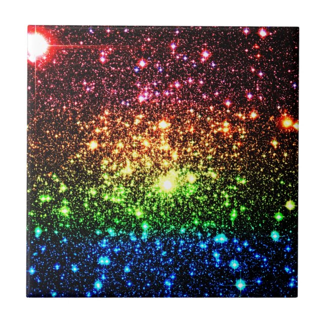 Carreau Galaxie arc-en-ciel (Devant)