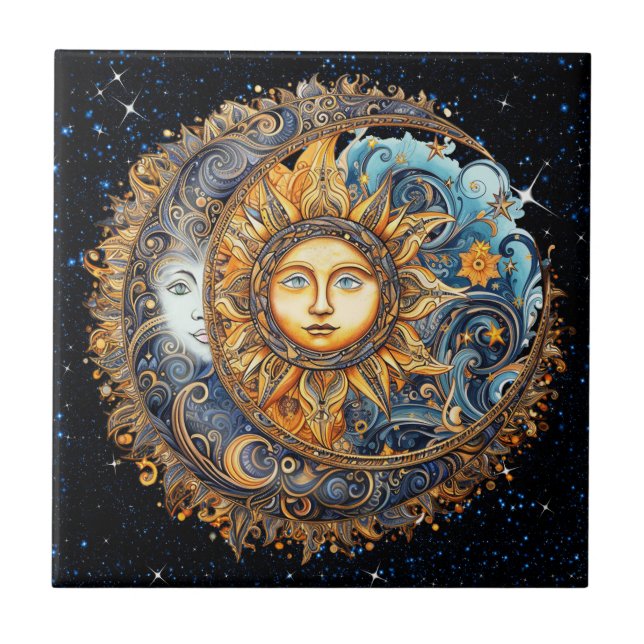 Carreau Galaxie du soleil et de la lune (Devant)