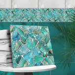 Carreau Galets aquamarins sur perles<br><div class="desc">Galets aquamarins sur perles</div>