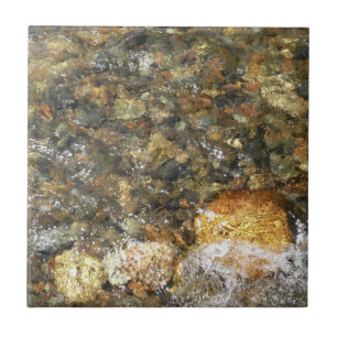 Carreau Galets brun et gris usés par la rivière Abstrait n