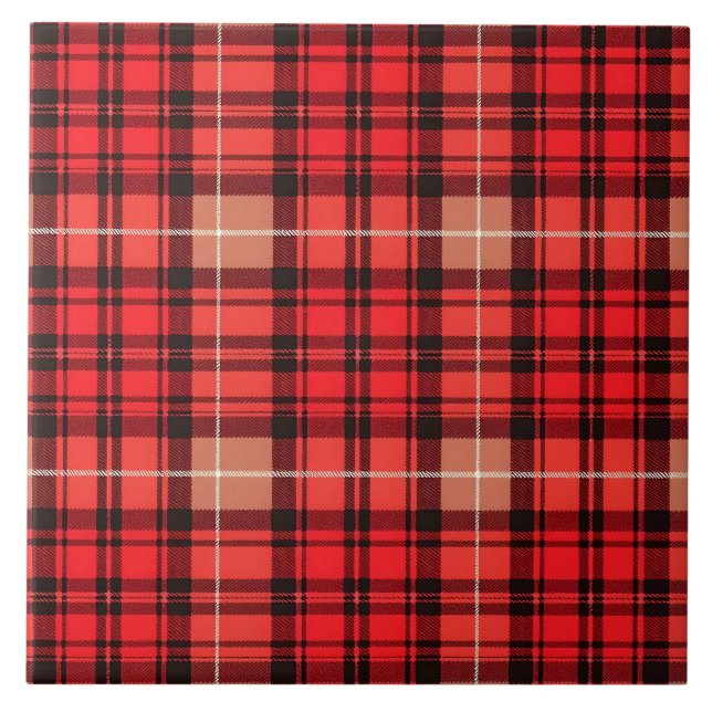 Carreau Gamme Tartan Plaid Traditionnel Rouge tendance (Devant)