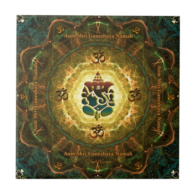 Carreau Ganesha - succès, victoire, prospérité, la (Devant)