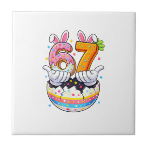 Carreau Garçons Filles Pâques Œufs Lapin Drôle Six Sept 67