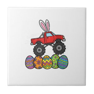Carreau Garçons Monster Truck de Pâques Jour de Pâques heu